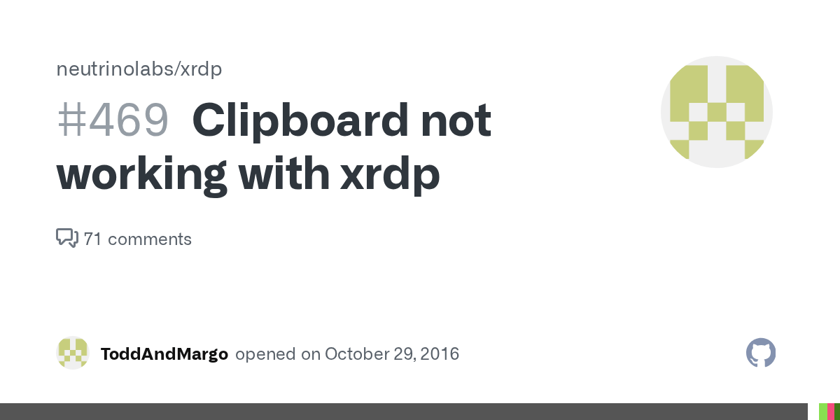 Clipboard not working with xrdp · Issue 469 · neutrinolabs/xrdp · GitHub