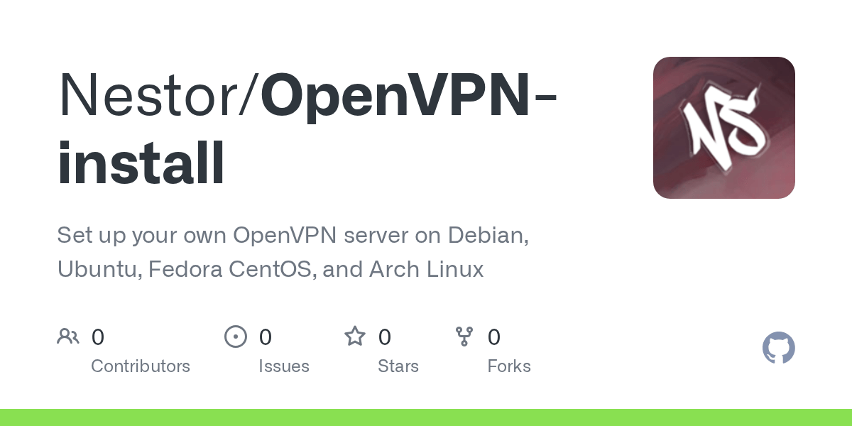 GitHub Nestor/OpenVPNinstall Set up your own OpenVPN server on