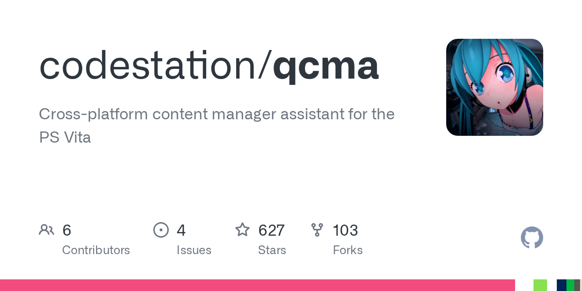 GitHub codestation/qcma Crossplatform content manager assistant for
