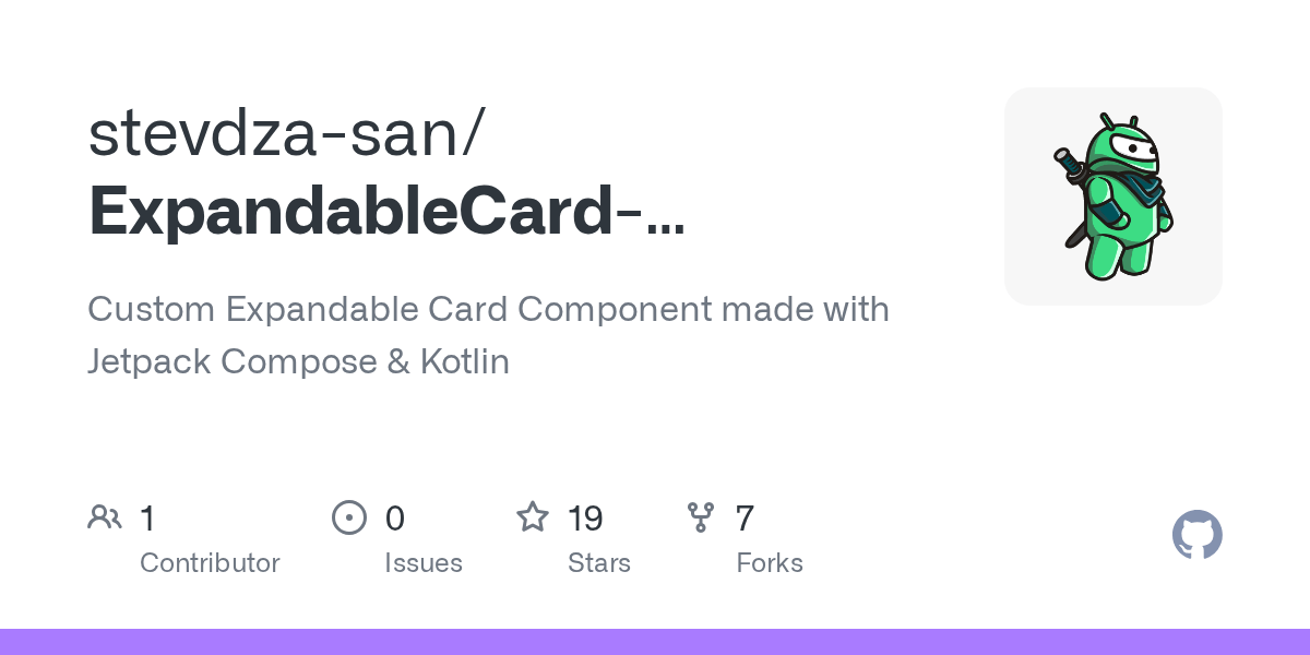 GitHub Custom Expandable