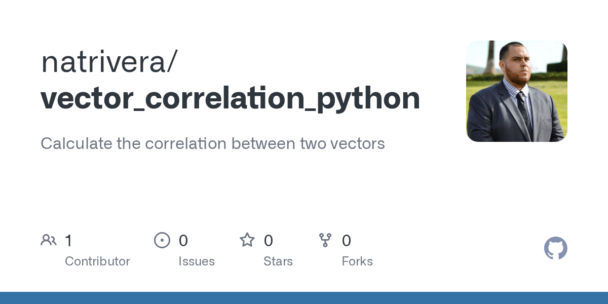 GitHub natrivera/vector_correlation_python Calculate the correlation