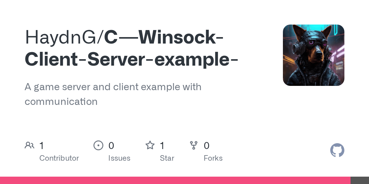 GitHub HaydnG/CWinsockClientServerexample A game server and