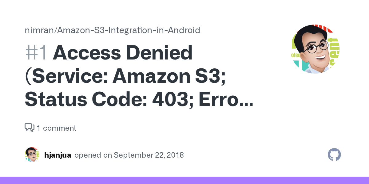 Access Denied (Service Amazon S3; Status Code 403; Error Code