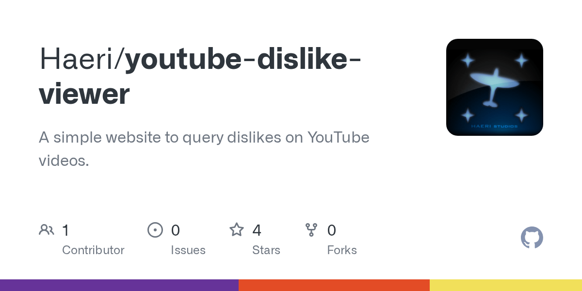 GitHub Haeri/youtubedislikeviewer A simple website to query