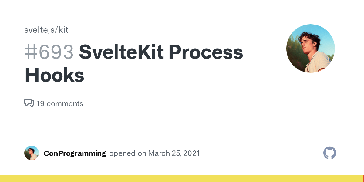 SvelteKit Process Hooks · Issue 693 · sveltejs/kit · GitHub