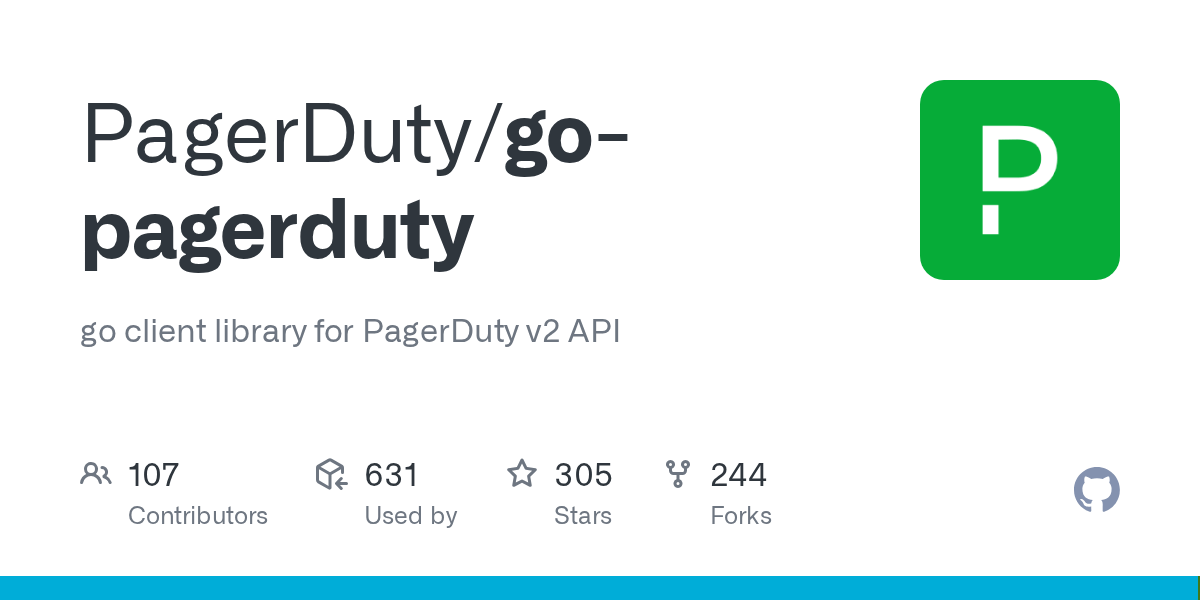 GitHub PagerDuty/gopagerduty go client library for PagerDuty v2 API