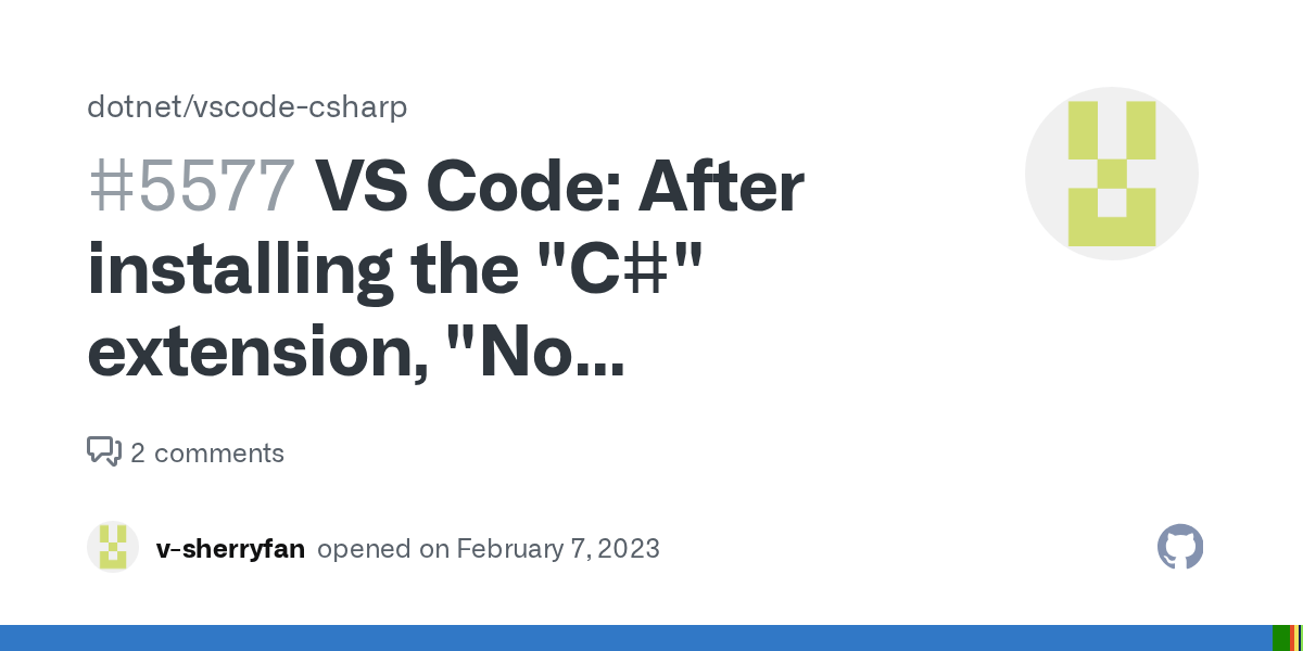 VS Code After installing the "C" extension, "No extensions found" is