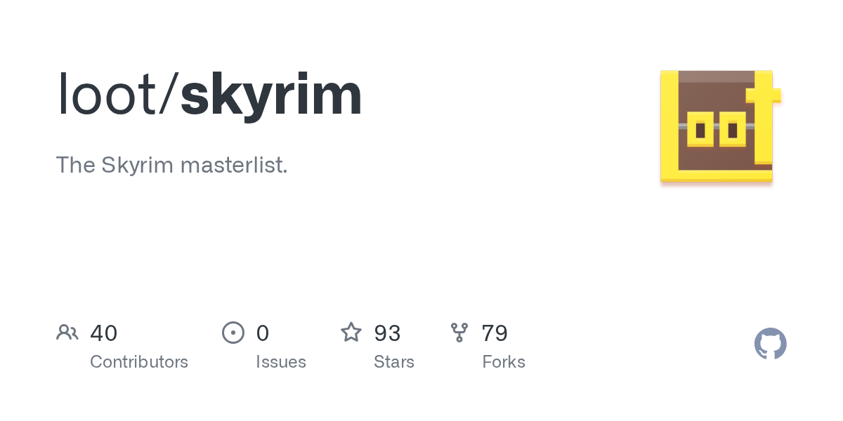 GitHub loot/skyrim The Skyrim masterlist.