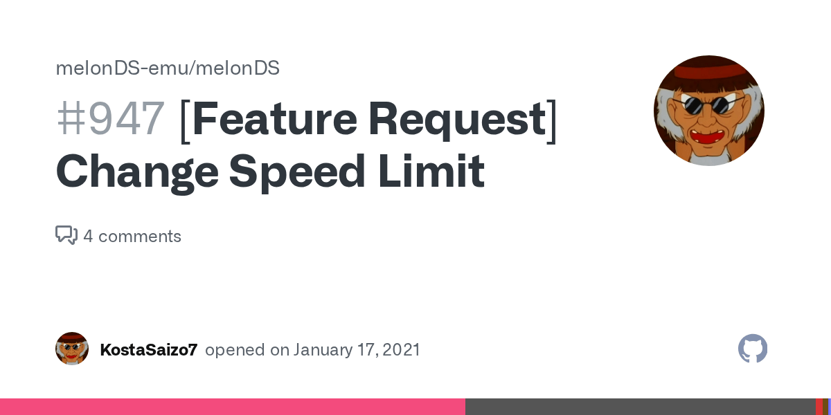 [Feature Request] Change Speed Limit · Issue 947 · melonDSemu/melonDS