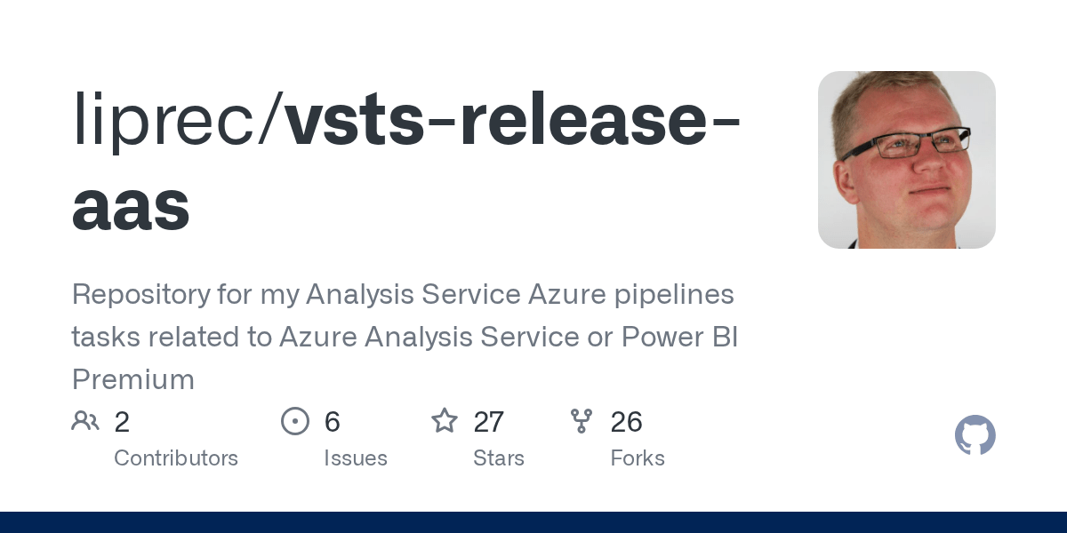 GitHub liprec/vstsreleaseaas Repository for my Analysis Service