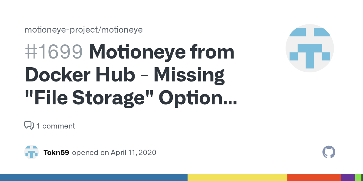 Motioneye from Docker Hub Missing "File Storage" Option missing