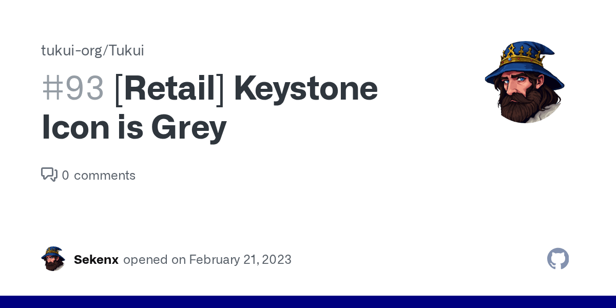 [Retail] Keystone Icon is Grey · Issue 93 · · GitHub