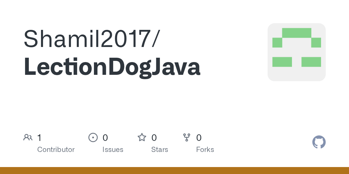 GitHub Shamil2017/LectionDogJava