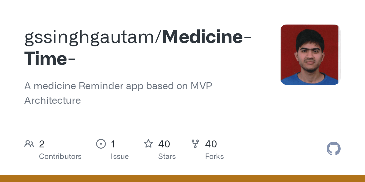 GitHub A medicine Reminder app based on MVP Architecture
