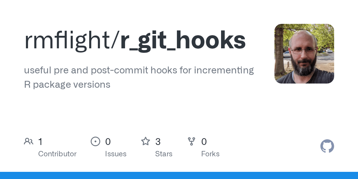 GitHub rmflight/r_git_hooks useful pre and hooks for