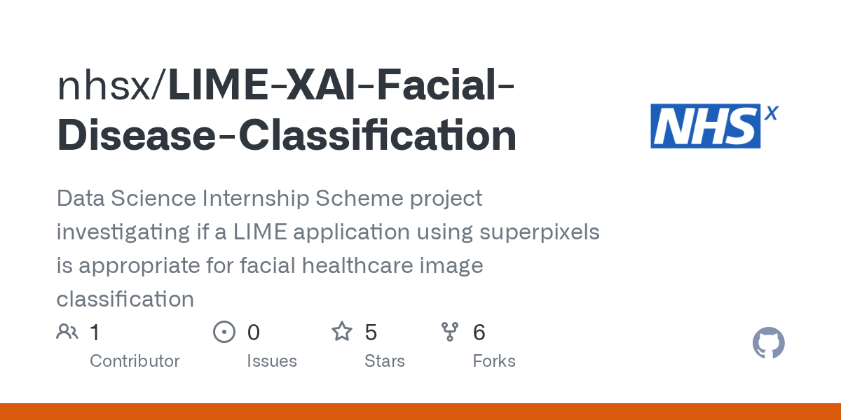 GitHub nhsx/LIMEXAIFacialDiseaseClassification Data Science