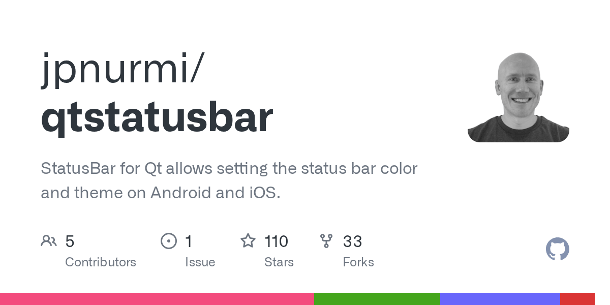 GitHub jpnurmi/qtstatusbar StatusBar for Qt allows setting the