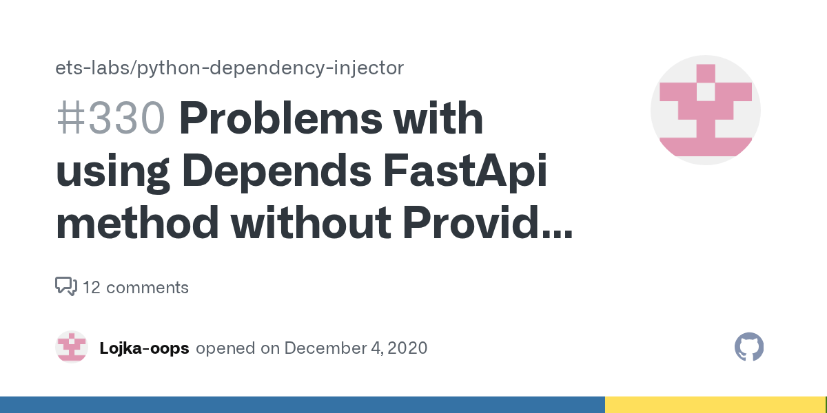 Problems with using Depends FastApi method without Provide in wired