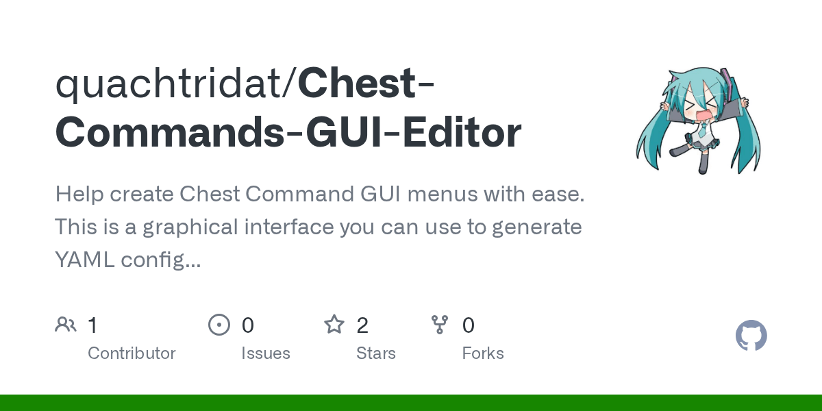 GitHub Help create Chest