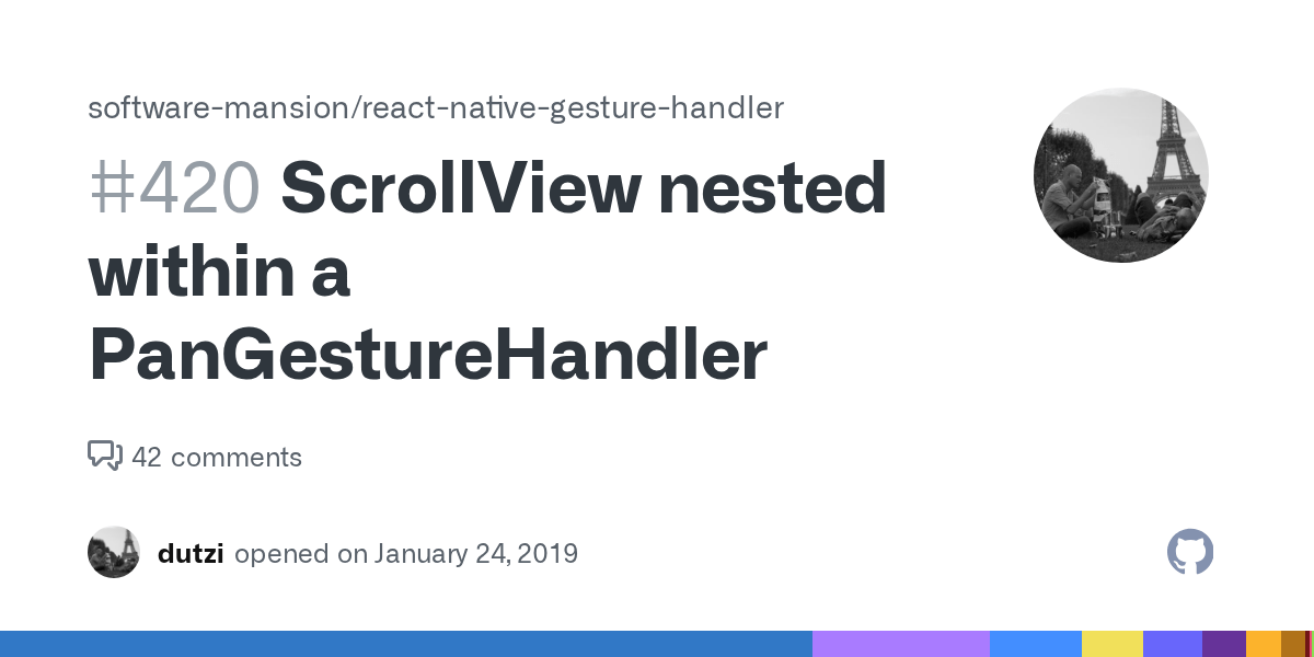 ScrollView nested within a PanGestureHandler · Issue 420 · software