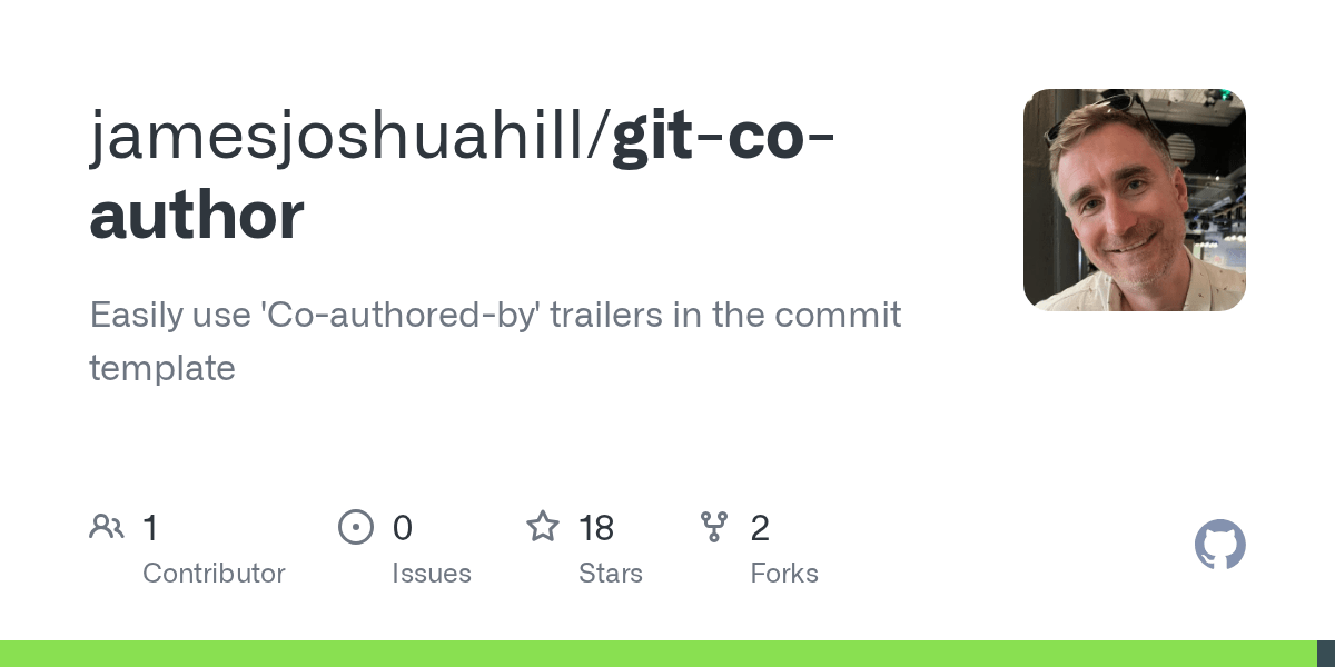 GitHub jamesjoshuahill/gitcoauthor Easily use 'Coauthoredby