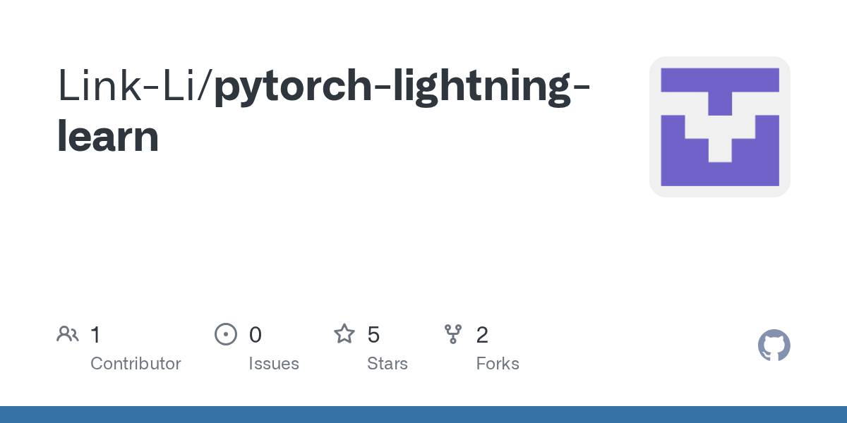 GitHub LinkLi/pytorchlightninglearn