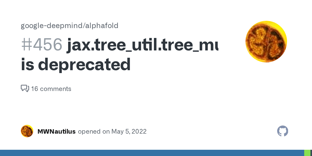 jax.tree_util.tree_multimap() is deprecated · Issue 456 · google