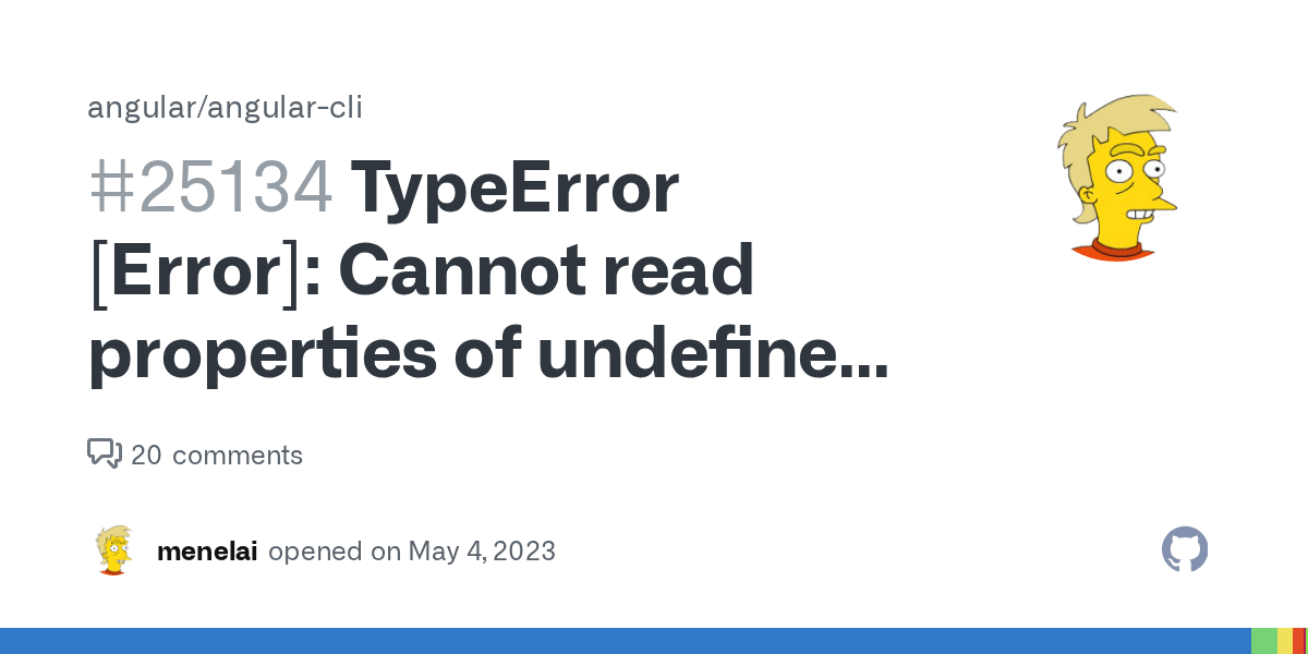 TypeError [Error] Cannot read properties of undefined (reading 'column