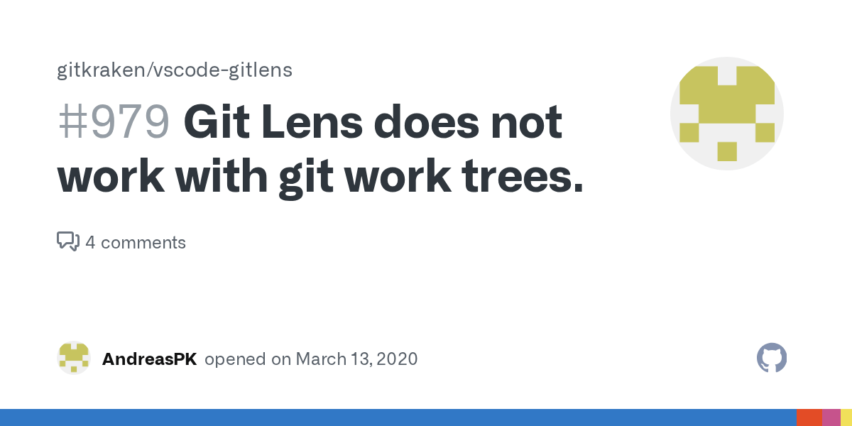 Git Lens does not work with git work trees. · Issue 979 · gitkraken