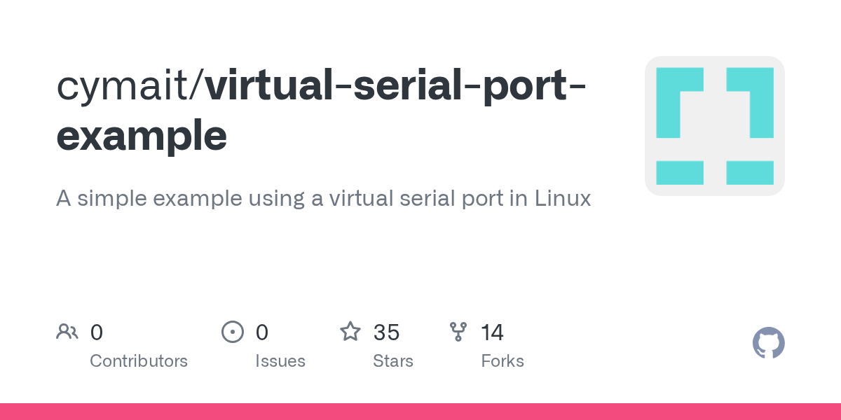 GitHub cymait/virtualserialportexample A simple example using a virtual serial port in Linux