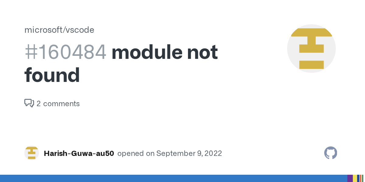 module not found · Issue 160484 · microsoft/vscode · GitHub