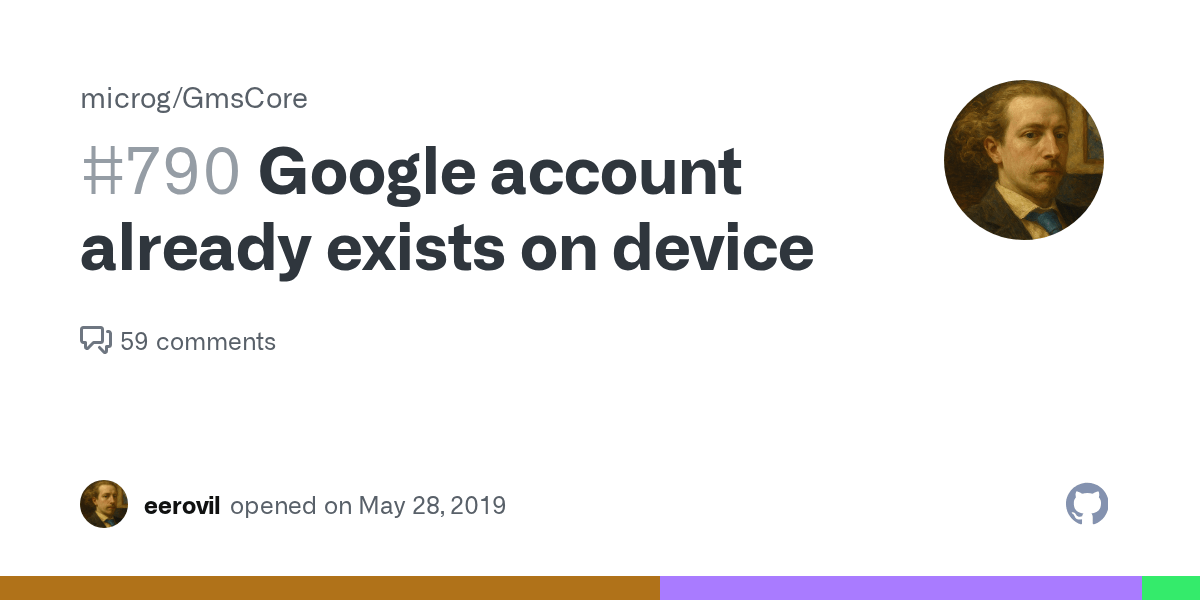 Google account already exists on device · Issue 790 · microg/GmsCore
