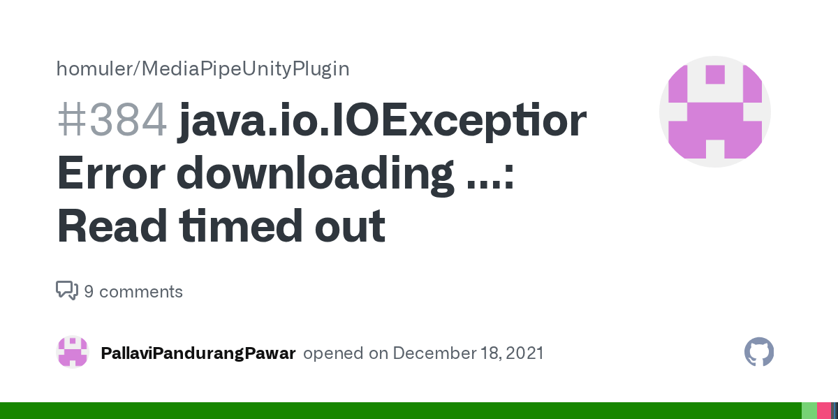 java.io.IOException Error downloading Read timed out · Issue 384