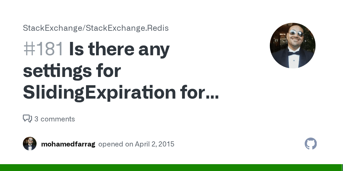 Is there any settings for SlidingExpiration for specific key, like
