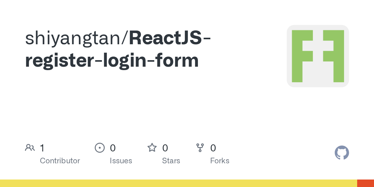 GitHub shiyangtan/ReactJSregisterloginform