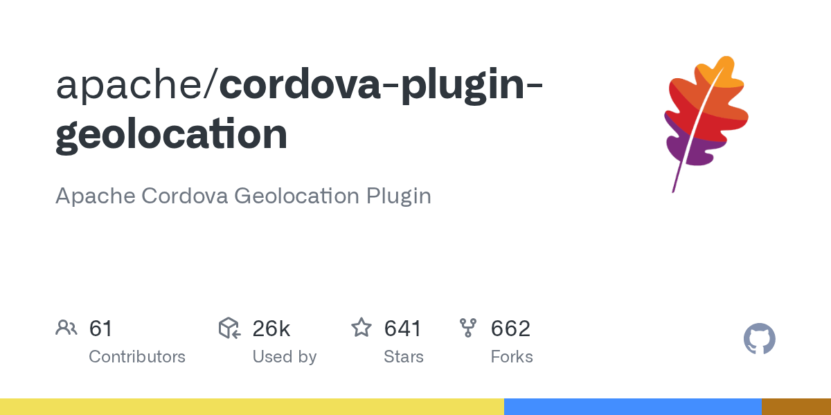 GitHub apache/cordovaplugingeolocation Apache Cordova Geolocation