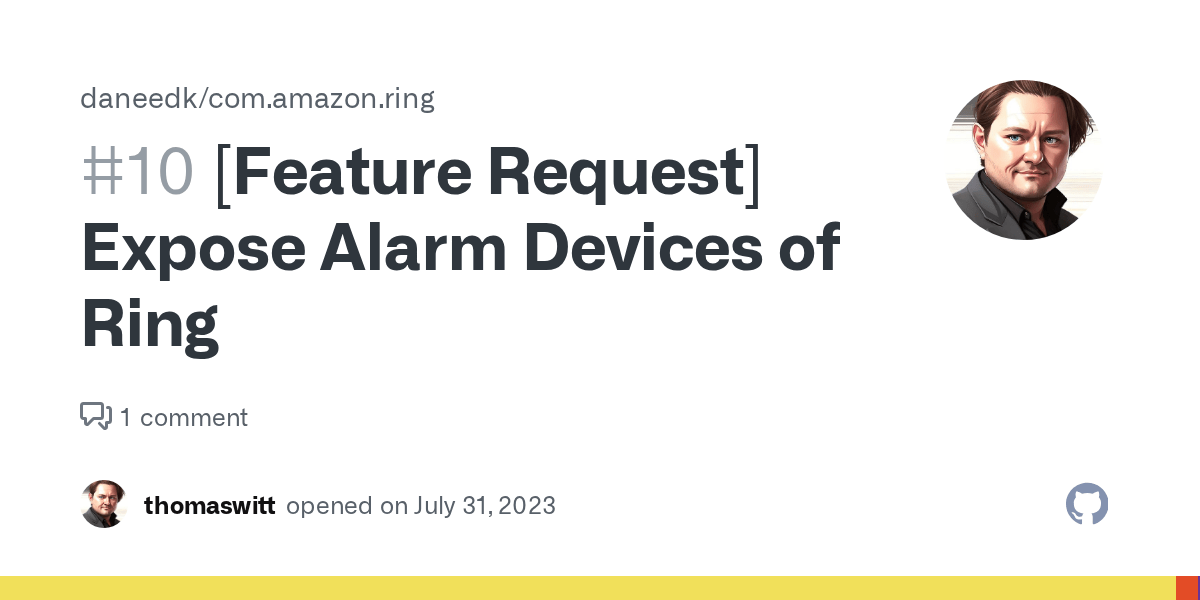 [Feature Request] Expose Alarm Devices of Ring · Issue 10 · · GitHub