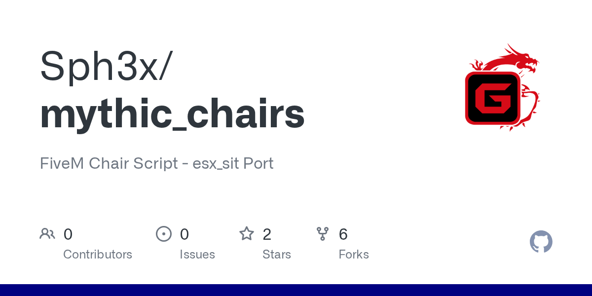 GitHub Sph3x/mythic_chairs FiveM Chair Script esx_sit Port