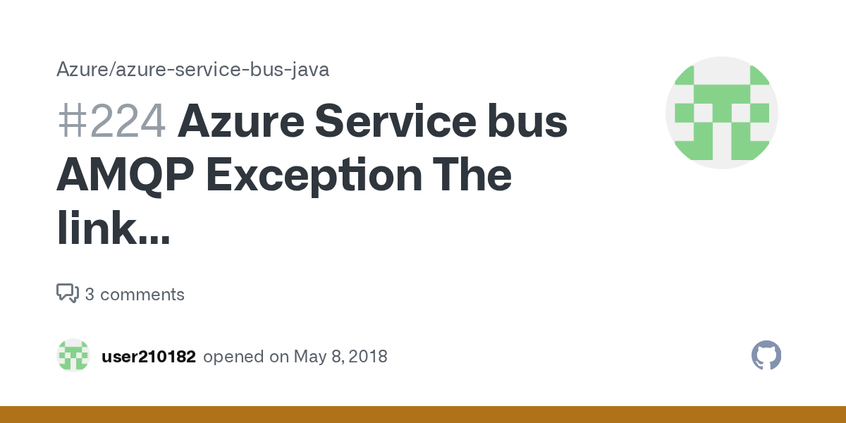 Azure Service bus AMQP Exception The link 'G843563f9ee01