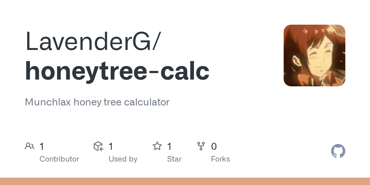 GitHub LavenderG/honeytreecalc Munchlax honey tree calculator