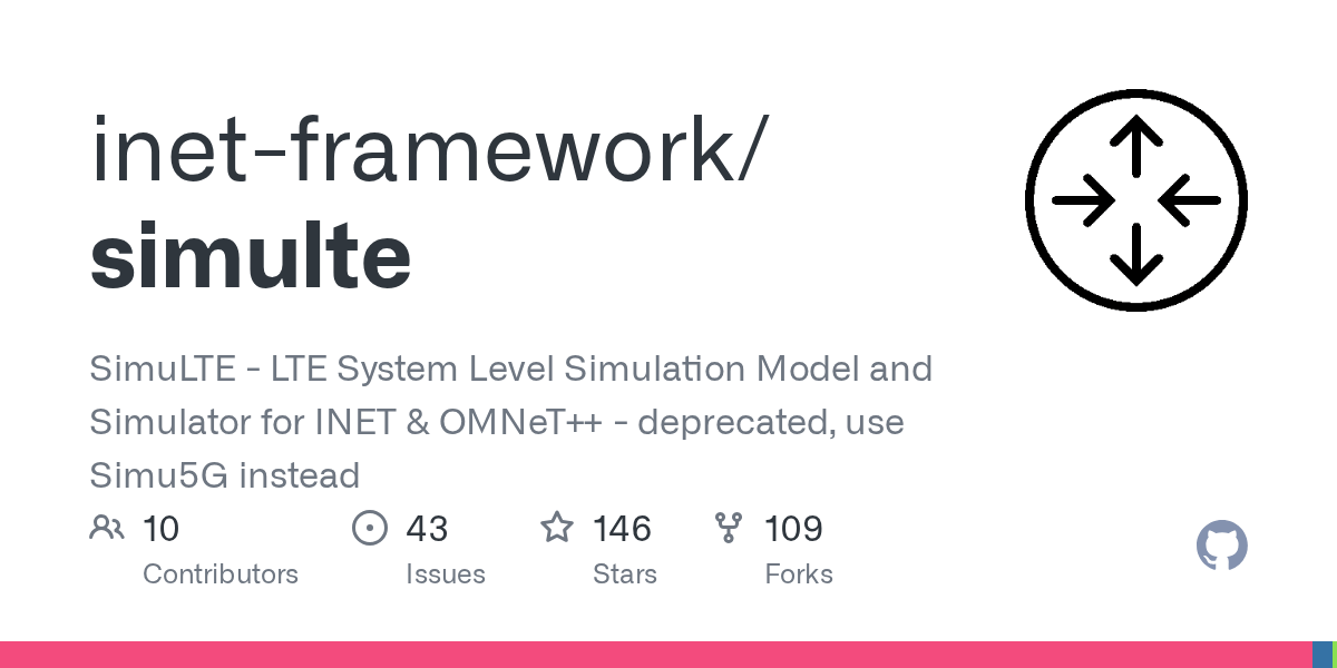 GitHub - inet-framework/simulte: SimuLTE - LTE System Level Simulation