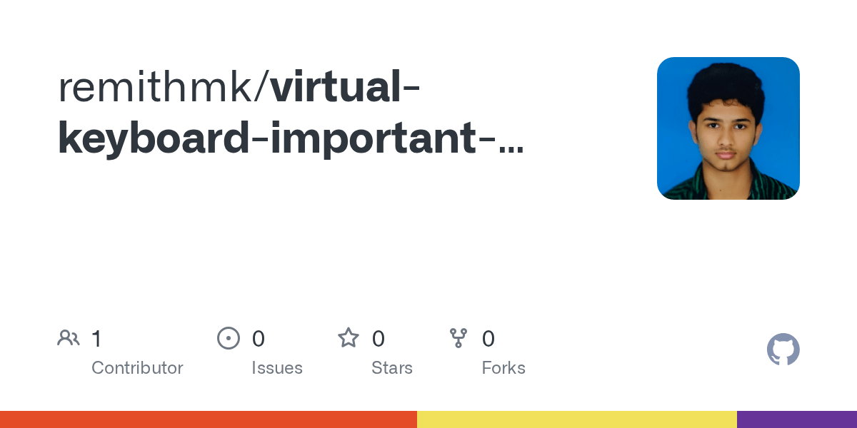 GitHub remithmk/virtualkeyboardimportantkeyspracticeworkusing