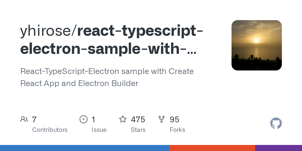 GitHub yhirose/reacttypescriptelectronsamplewithcreatereactappandelectronbuilder