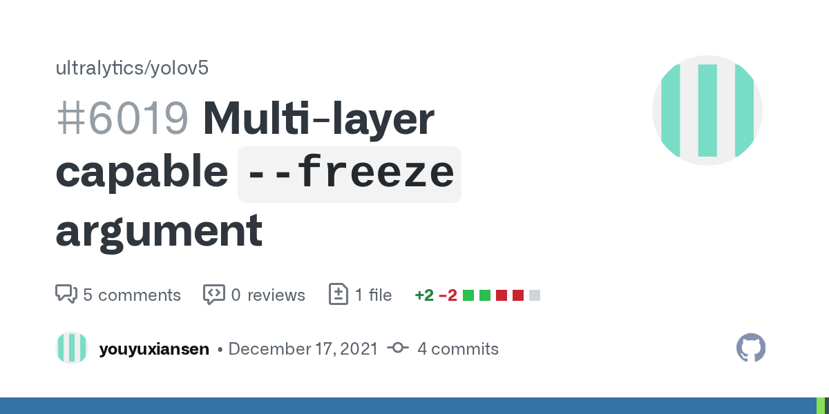 Multilayer capable `freeze` argument by youyuxiansen · Pull Request 6019 · ultralytics