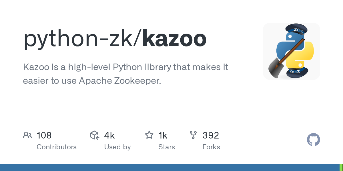 GitHub pythonzk/kazoo Kazoo is a highlevel Python library that