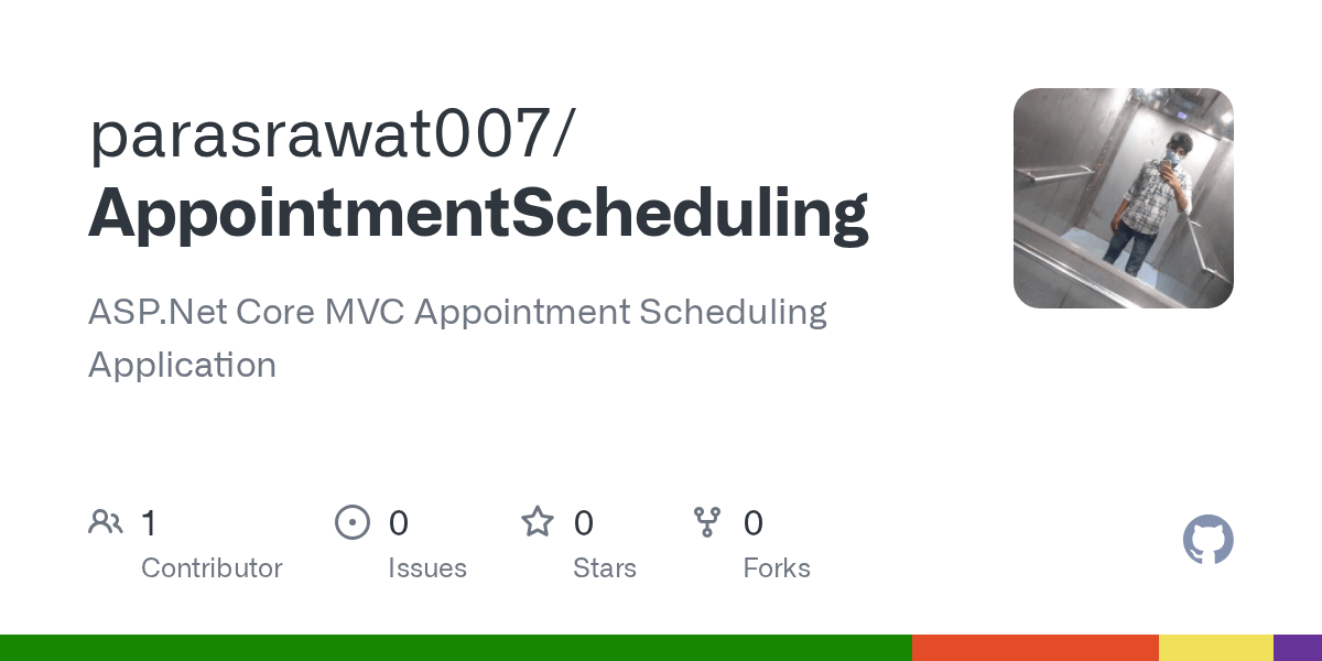 GitHub parasrawat007/AppointmentScheduling Core MVC
