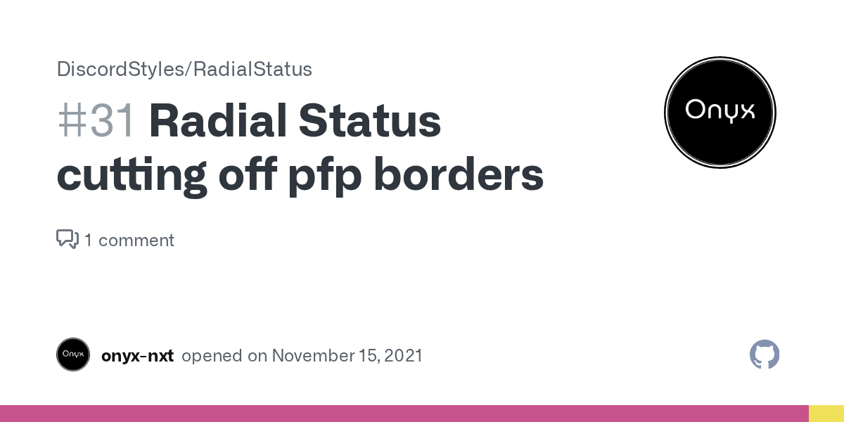 Radial Status cutting off pfp borders · Issue 31 · DiscordStyles