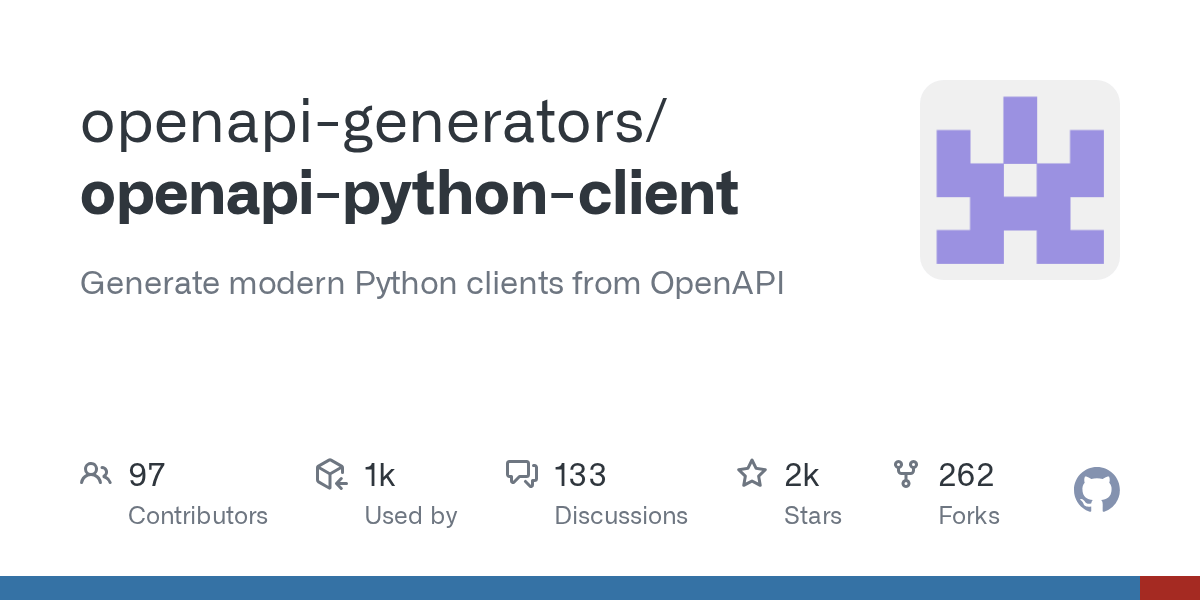 GitHub openapigenerators/openapipythonclient Generate modern