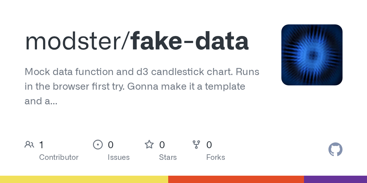 GitHub modster/fakedata Mock data function and d3 candlestick chart