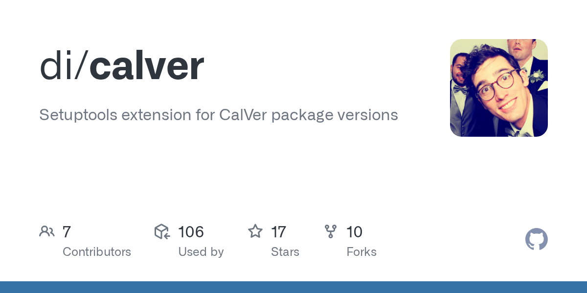 GitHub di/calver Setuptools extension for CalVer package versions